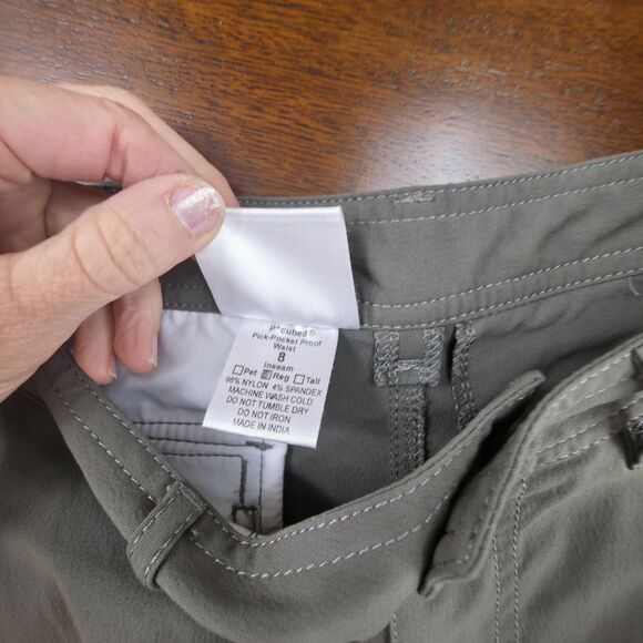 Clothing Arts Pant Sz 8 Pick Pocket Proof P-Cubed Cargo Purple Snap Hybrid - Picture 9 of 16